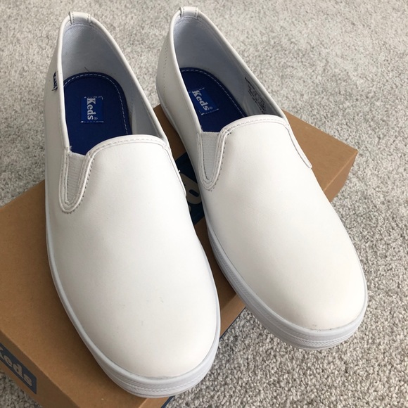 Keds Shoes - NWT ClassicChampion Slip On Leather Keds, Brand Spanking New! White, Size 9M